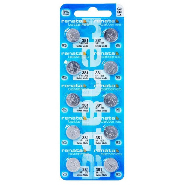 Renata Μπαταρίες Silver Oxide Ρολογίων 381 / SR1120W 1τμχ