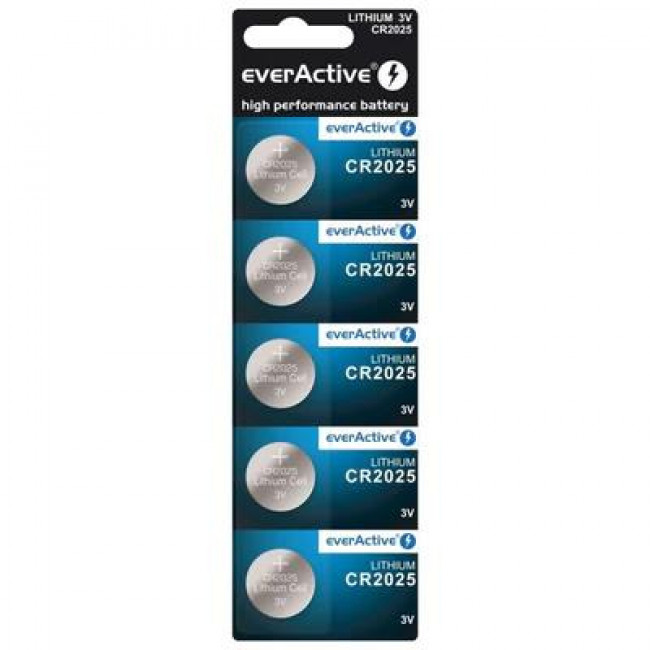 everActive Μπαταρίες Λιθίου Ρολογίων CR2025 3V 5τμχ (CR20255BL)