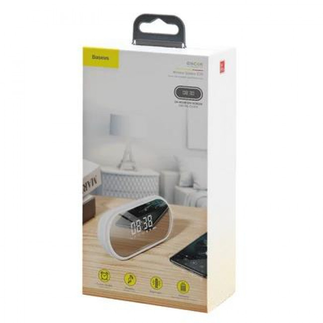 Baseus Encok E09 Wireless Speaker / Clock White (NGE09-02)