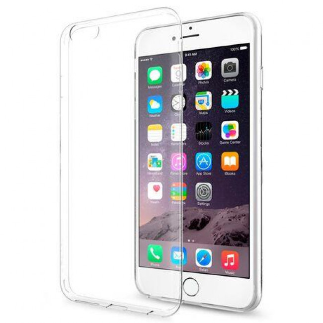 OEM Θήκη Σιλικόνης 1mm για iPhone 6 Plus / 6s Plus Διάφανο