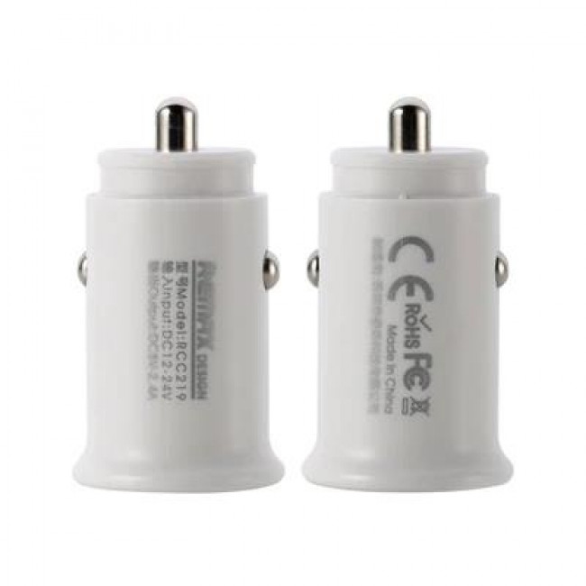 Remax RCC219 Roki Series Φορτιστής Αναπτήρα Αυτοκινήτου 2x USB 2.4A - Λευκό