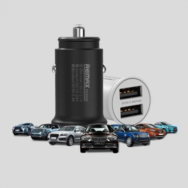 Remax RCC219 Roki Series Φορτιστής Αναπτήρα Αυτοκινήτου 2x USB 2.4A - Λευκό