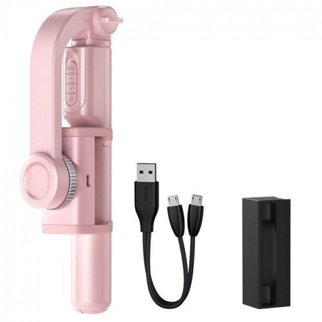 Baseus Lovely Selfie Stick Τρίποδο με Σταθεροποιητή και Bluetooth Τηλεχειριστήριο Ροζ (SULH-04)