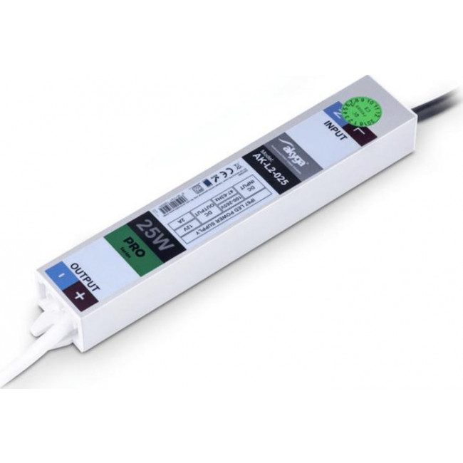 Akyga Στεγάνο Τροφοδοτικό LED 12V 25W IP67 (AK-L2-025)