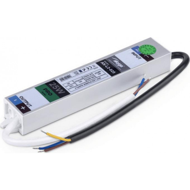Akyga Στεγάνο Τροφοδοτικό LED 12V 25W IP67 (AK-L2-025)