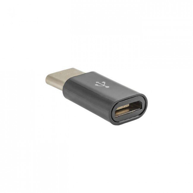 Akyga USB 2.0 Μετατροπέας USB-C Αρσενικό - micro USB-B Θυληκό Μαύρο (AK-AD-46)