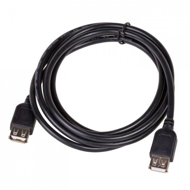 Akyga USB 2.0 Καλώδιο USB-A Female 2m Black (AK-USB-06)