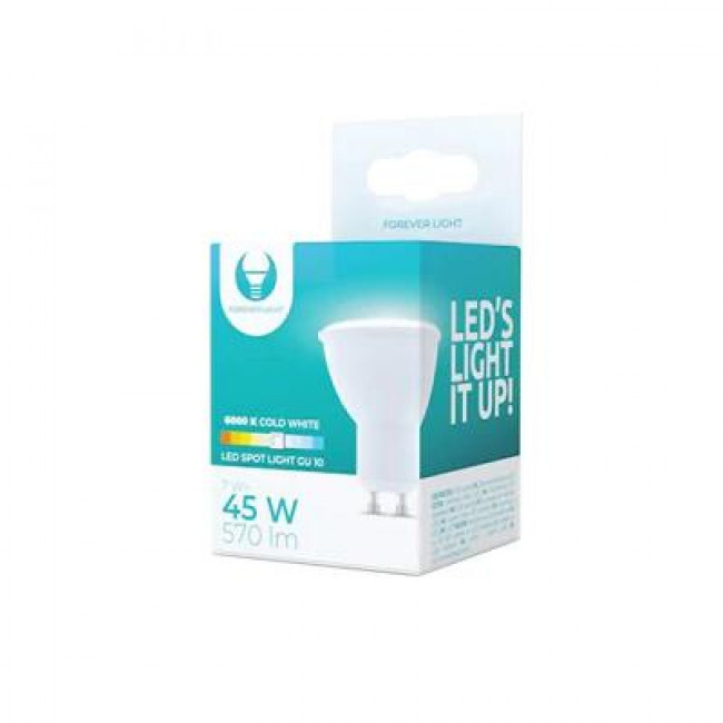 Forever Light Λάμπα LED για Ντουί GU10 και Σχήμα PAR16 7W Ψυχρό Λευκό 6000K 575lm 100° (RTV003442)