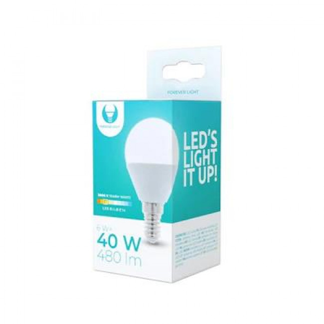 Forever Light Λάμπα LED για Ντουί E14 και Σχήμα G45 6W Θερμό Λευκό 3000K 480lm (RTV003452)