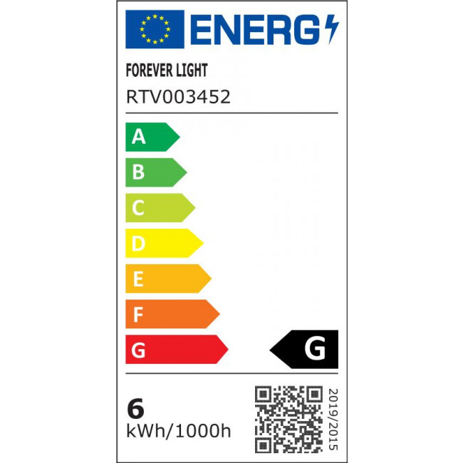 Forever Light Λάμπα LED για Ντουί E14 και Σχήμα G45 6W Θερμό Λευκό 3000K 480lm (RTV003452)