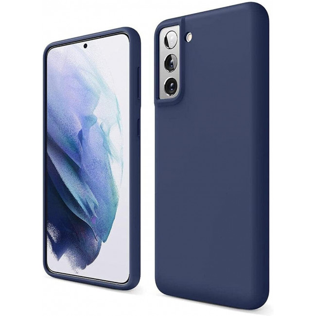 OEM Matt Θήκη Σιλικόνης για Samsung Galaxy S21+ Σκούρο Μπλε