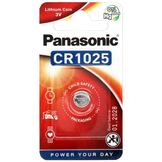 Panasonic Μπαταρία Λιθίου Ρολογίων CR1025 3V 1τμχ (CR-1025EL/1B)