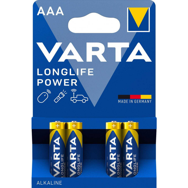 Varta Longlife Power Αλκαλικές Μπαταρίες LR03 / AAA 4τμχ (04903 121 414)