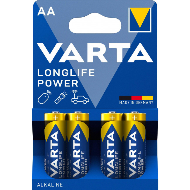 Varta Longlife Power Αλκαλικές Μπαταρίες LR6 / AA 4τμχ (04906 121 414)