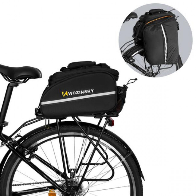 Wozinsky Bicycle Bike Pannier Bag Rear Trunk Bag With Bottle Case 35L (WBB19BK)
