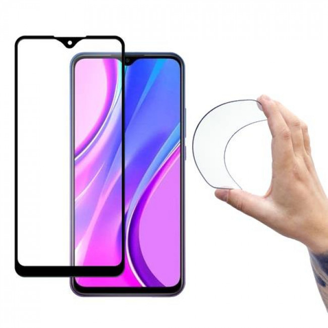 Wozinsky Εύκαμπτο Full Face Γυαλί Προστασίας Οθόνης για (Xiaomi Redmi 9)