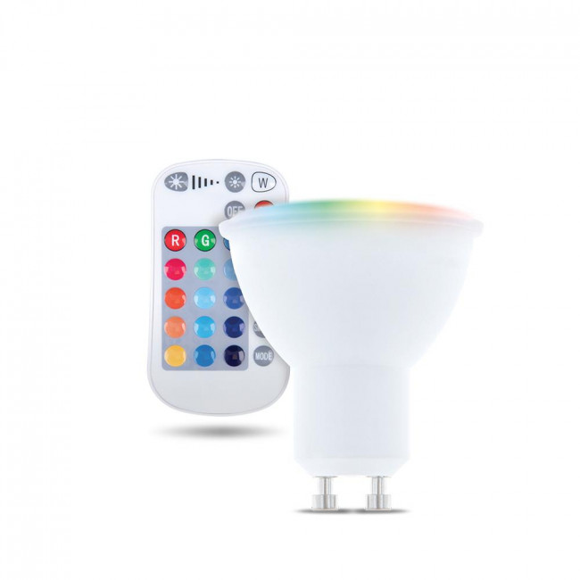 Forever Light Λάμπα LED για Ντουί GU10 και Σχήμα PAR16 5W RGBW 250lm Dimmable με Χειριστήριο (RTV003567)