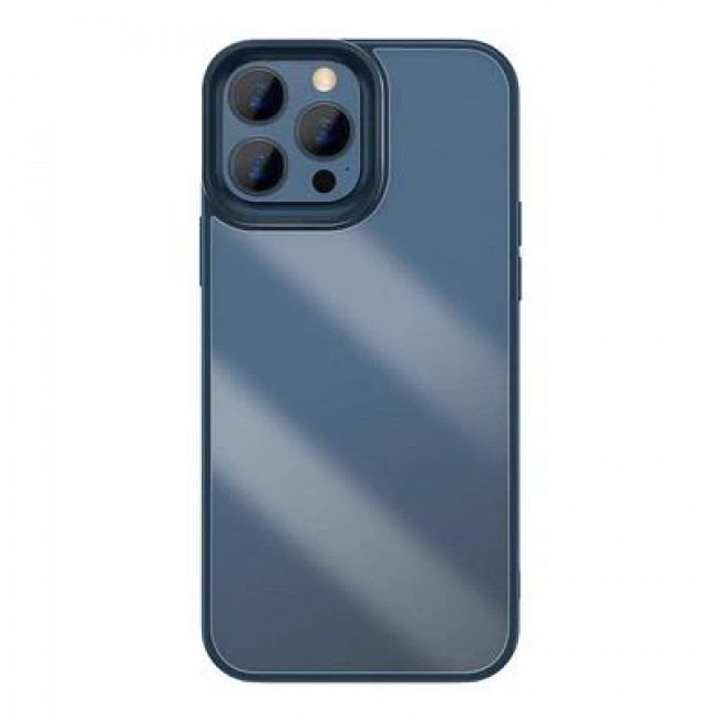 Baseus Crystal Θήκη με Πλαίσιο για iPhone 13 Pro Max Μπλε / Διάφανο (ARJT000803)