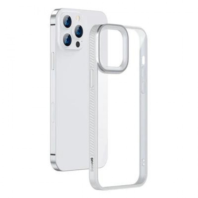 Baseus Crystal Θήκη με Πλαίσιο για iPhone 13 Pro Γκρι / Διάφανο (ARJT000413)