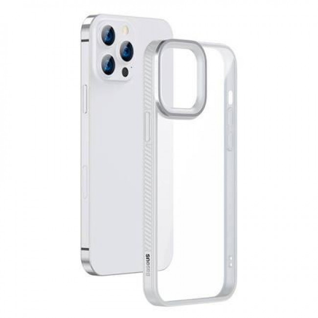 Baseus Crystal Θήκη με Πλαίσιο για iPhone 13 Pro Max Γκρι / Διάφανο (ARJT000513)