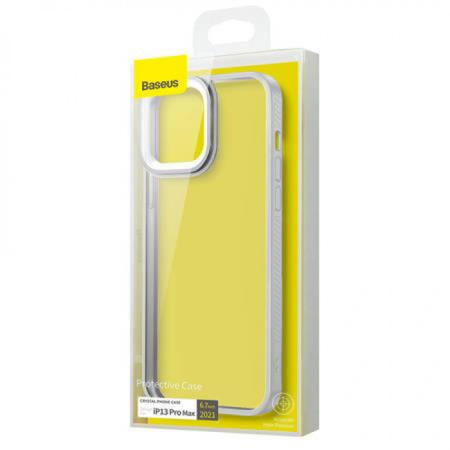 Baseus Crystal Θήκη με Πλαίσιο για iPhone 13 Pro Max Γκρι / Διάφανο (ARJT000513)