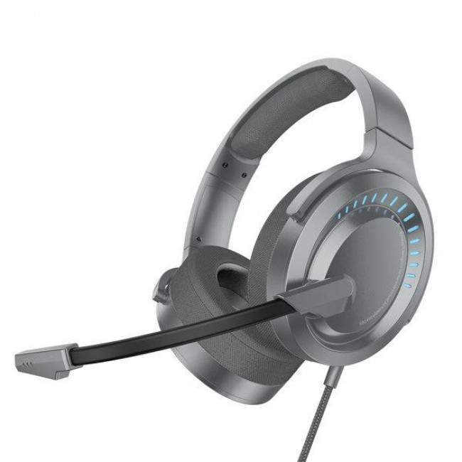 Baseus Gamo Immersive Virtual 3D Game Ακουστικά USB με Μικρόφωνο Γκρι (NGD05-01)