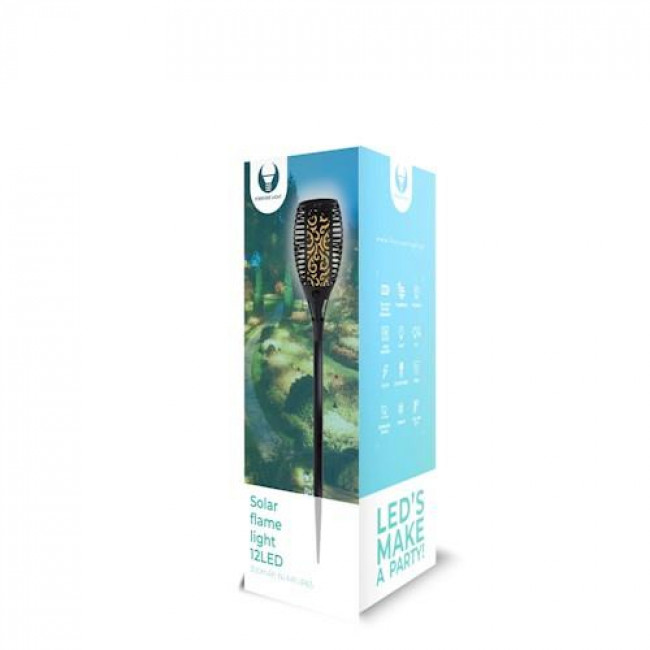 Forever Light Καρφωτό Ηλιακό LED Φωτιστικό Δάδα IP65 με Μπαταρία 300mAh Ni-MH Θερμό Λευκό 3000K 51.5cm (RTV100010)
