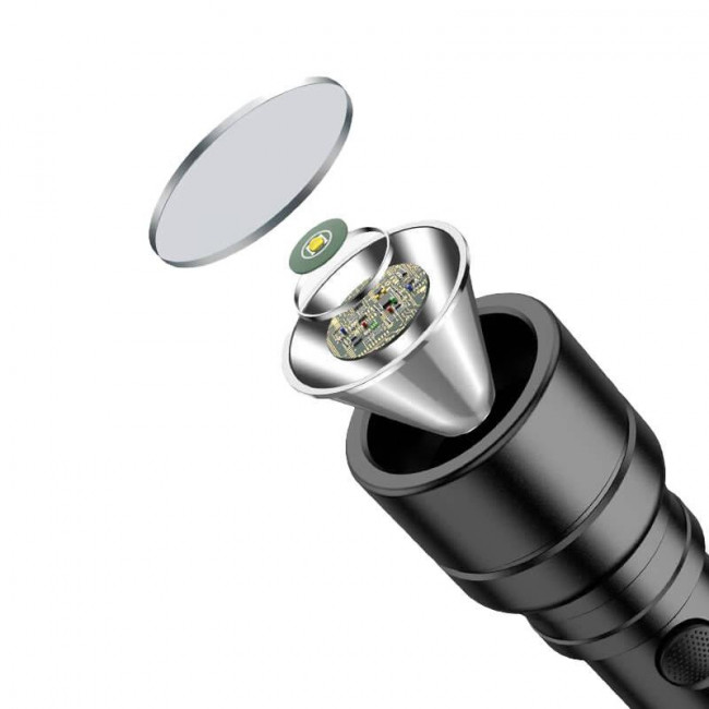 Superfire Flashlight, Rechargeable, LED, Waterproof IP46, 280lm Black (C20)