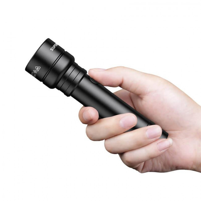 Superfire Flashlight, Rechargeable, LED, Waterproof IP46, 280lm Black (C20)