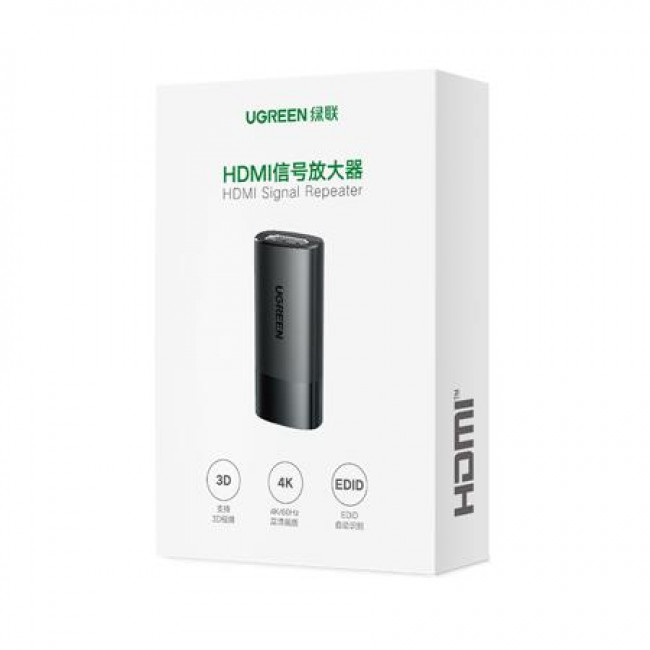 Ugreen CM429 HDMI 4K Adapter, Signal Repeater Black (10943)