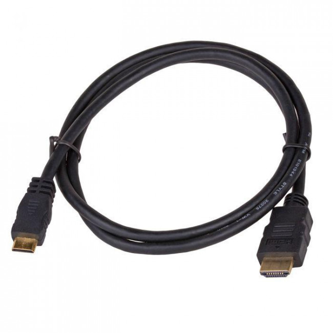 Akyga Καλώδιο HDMI Male to mini HDMI Male ver. 1.4 1m Black (AK-HD-10M)