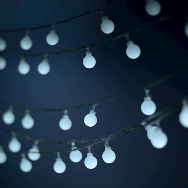 Forever Light LED Διακοσμητικό Φωτιστικό 5m IP20 με 30 LED Frosted Λαμπάκια σε Ψυχρό Λευκό 230V (RTV100236)