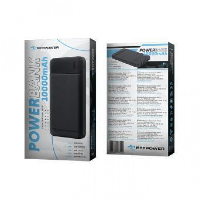 BeePower BP-10 Power Bank 2x USB-A 2.1A 10000mAh Black