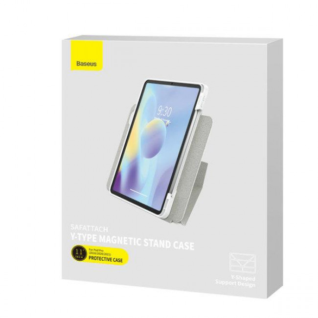 Baseus Safattach Y-Type Case for iPad Pro 11 "2018/2020/2021 Cover With Stand White (ARCX010002)
