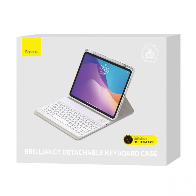 Baseus Brilliance Case with Keyboard for Tablet 12.9" White (ARJK000102)