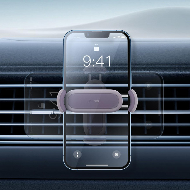 Baseus Steel Cannon 2 Smartphone Holder for the Ventilation Grille Purple (SUGP000005)