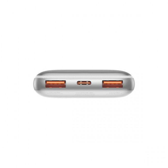 Baseus Bipow Pro 10000mAh 20W Powerbank with USB Type A - USB Type C 3A 0.3m Cable White (PPBD040202)