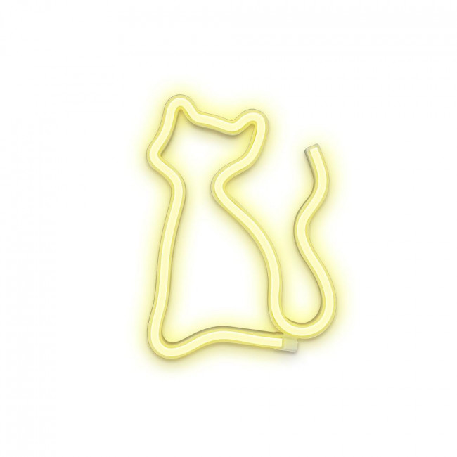 Forever Light FLNEO3 Neon LED Wall Light CAT Warm White USB & Battery