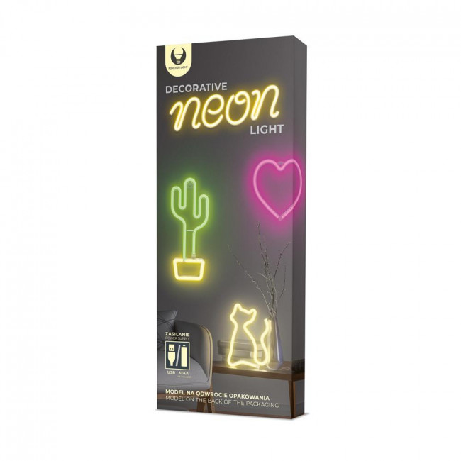 Forever Light FLNEO8 Neon LED Wall Light LIPS Red USB & Battery