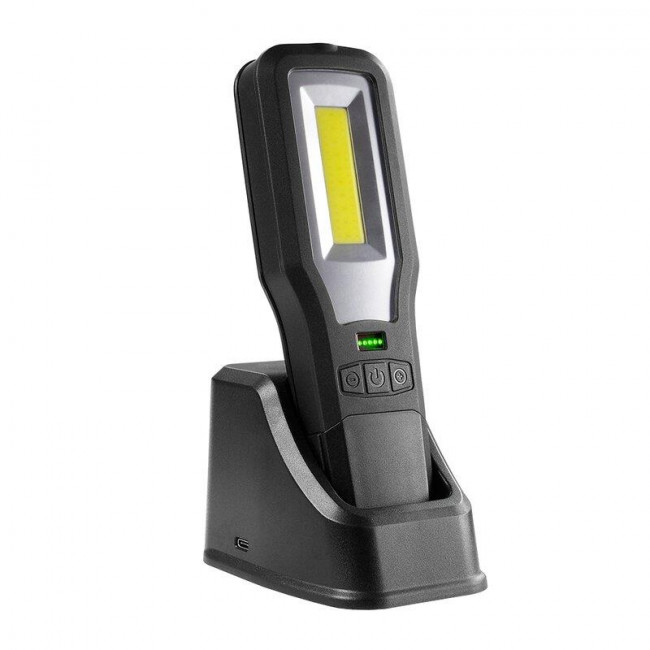 everActive Working LED Flashlight with Strong Magnet, Rechargeable with Dock, USB-C, IP54, 10W, 550lm - Black (WL-600R)