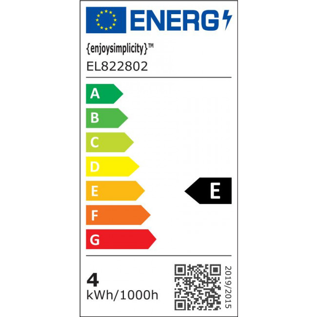 enjoySimplicity™ Λάμπα LED Filament για Ντουί E27 και Σχήμα A60 4W Φυσικό Λευκό 4000K 470lm Διάφανη (EL822802)