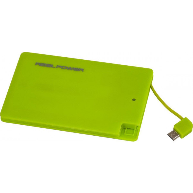 RealPower PB-2500 Slim Power Bank 2500mAh με Ενσωματομένο Καλώδιο micro USB και Αντάπτορα Lightning Πράσινο