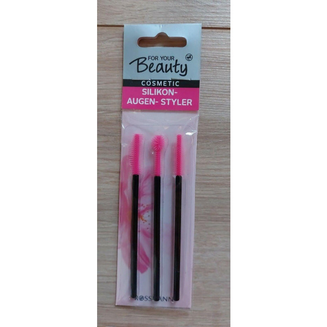 Rossmann For Your Beauty Σετ με 3x Βουρτσάκια Σιλικόνης για Περιποίση Φρυδιών & Φλεφαρίδων