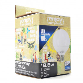enjoySimplicity™ Λάμπα LED για Ντουί E27 και Σχήμα G95 8.8W Φυσικό Λευκό 4000K 806lm (EL749804)
