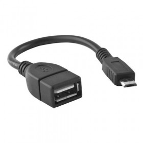 Forever Μετατροπέας micro USB Αρσενικό - USB-A Θυληκό 12cm Μαύρο