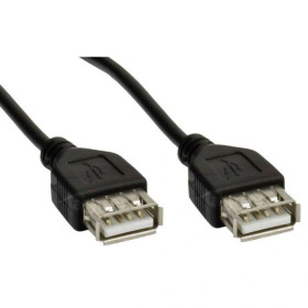 Akyga USB 2.0 Καλώδιο USB-A Female 2m Black (AK-USB-06)