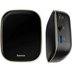 Baseus Πολυλειτουργικός Type-C HUB Φορτιστής - 2x USB 3.0 / 1x 4K HDMI / 1x SD / 1x TF / 1x RJ45 Μαύρο (CAHUB-AU01)