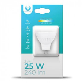 Forever Light Κεραμική Λάμπα LED για Ντουί G4 και Σχήμα MR11 3W 12V Ψυχρό Λευκό 6000K 220lm 38° (RTV003574)