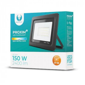 Forever Light PROXIM II Στεγανός Προβολέας LED 30W Φυσικό Λευκό 4500K 2400lm 120° IP66 - Μαύρο (RTV003614)