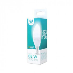 Forever Light Κεραμική Λάμπα LED για Ντουί E14 και Σχήμα C37 10W Φυσικό Λευκό 4500K 900lm (RTV003445)